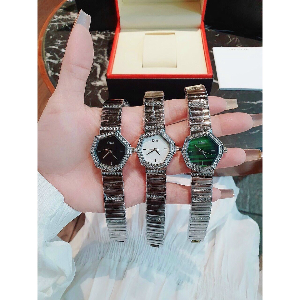 Đồng hồ nữ New size 30 mm dây khóa cài thép không gỉ 2 màu gold và silver thời trang sang trọng