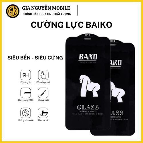 Kính Cường Lực Iphone Kingkong BaiKo Full Màn Cho x/xs/xr/xsm 11/11pr/11prm 12-14prm