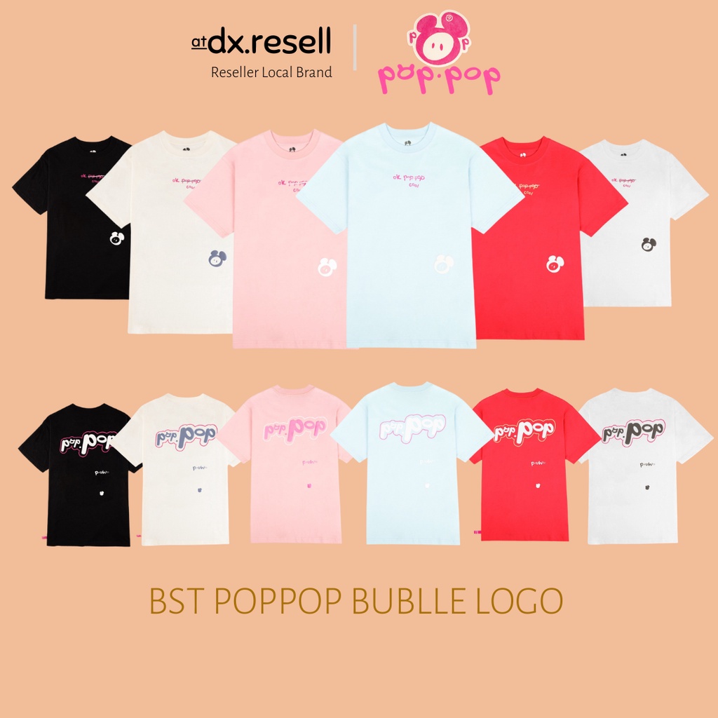 ÁO POPPOP BUBLLE LOGO TSHIRT CREAM,BLACK,WHITE