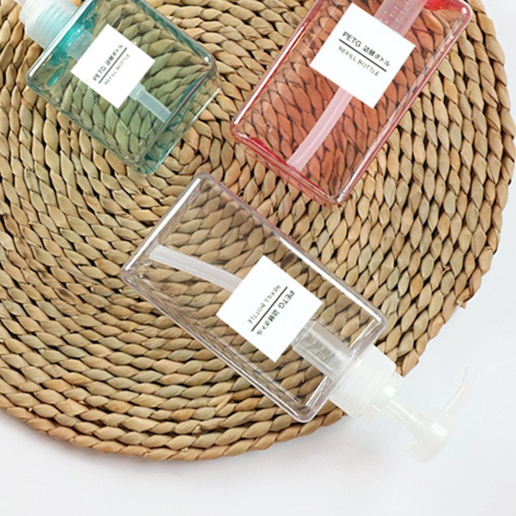 Bình Đựng Dầu Gội Đầu Hình Vuông Dung Tích 100ml Tiện Lợi Khi Đi Du