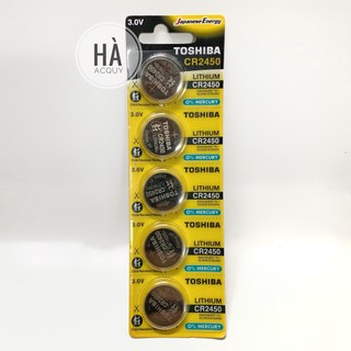 5 Viên Pin cúc áo Toshiba Lithium CR2450 (DL2450, ECR2450) - Chính hãng