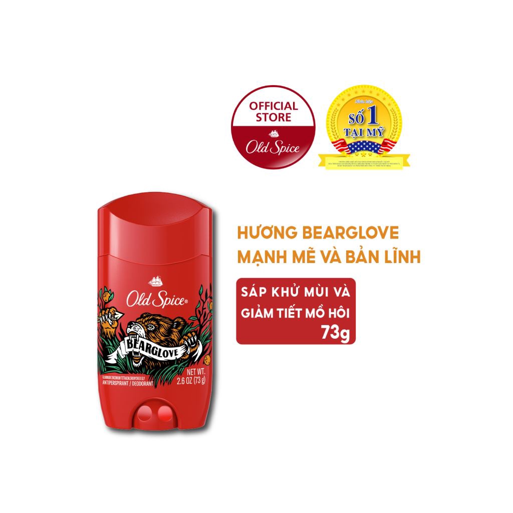 Sáp lăn khử mùi Old Spice hương Bearglove 73g