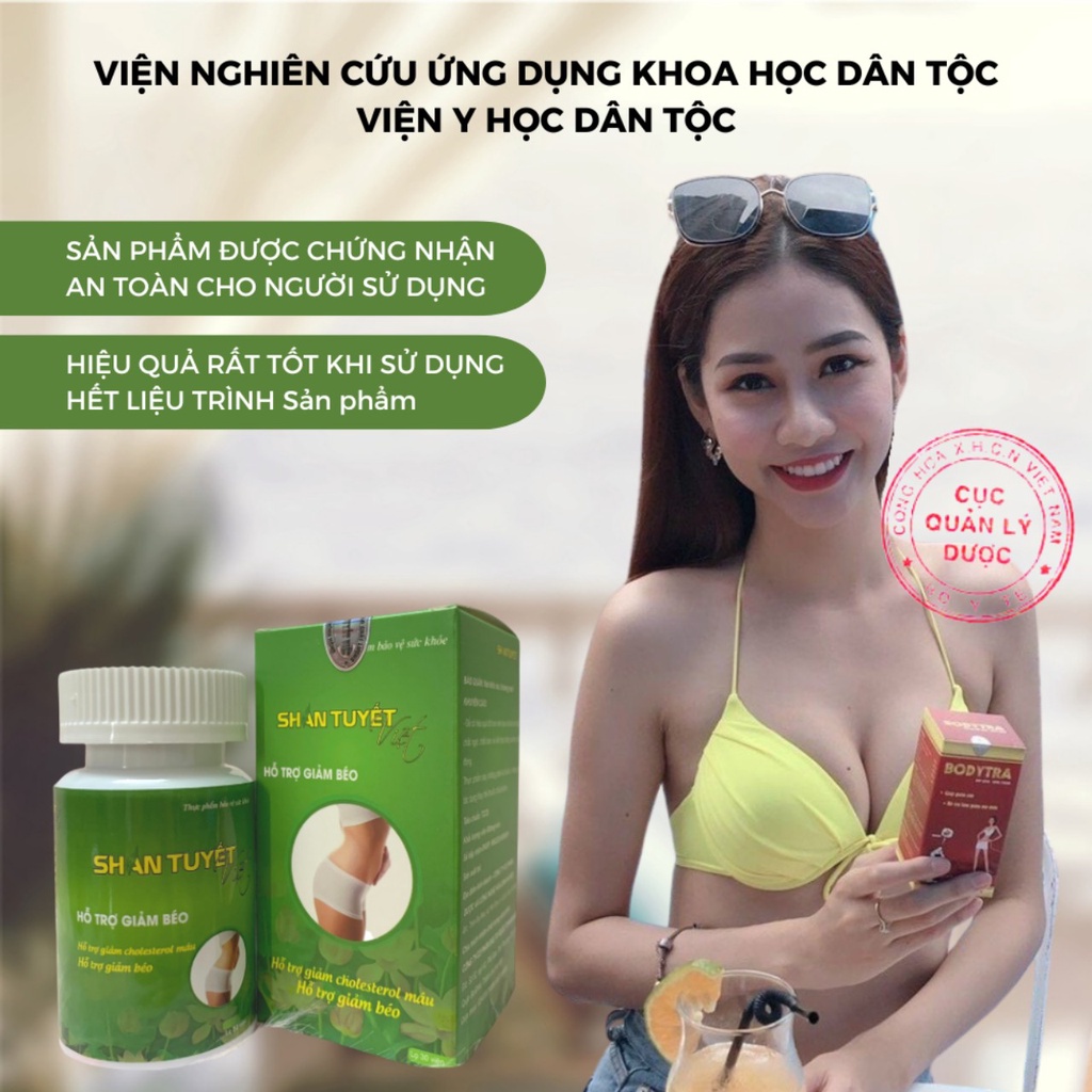 Giảm Cân SHAN TUYẾT Lọ 30 Viên Giúp Giảm Lượng Mỡ Và Giữ Gìn Vóc Dáng Chiết Xuất Từ Thảo Dược Tặng DETOX
