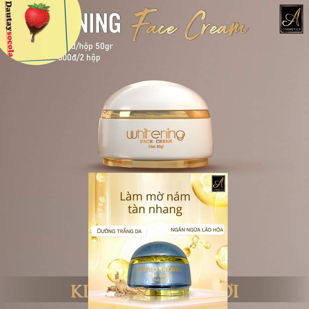 Kem Face Pháp Dưỡng Trắng - Kem Mờ Thâm Nám A COSMETICS Phương Anh Mẫu Mới 2022