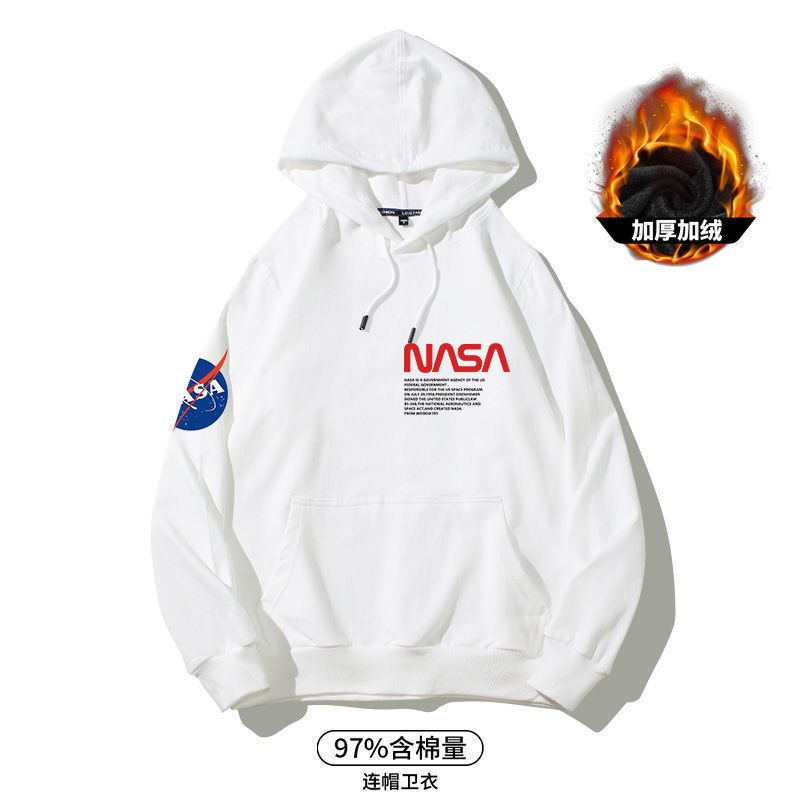áo hoodie áo khoác nam áo khoác áo thun nam hoodie cổ cao Khoác cotton Mỏng Dáng Rộng in Hình Phi Hành Gia nasa 90-170 jin Thời Trang Thu Đông Chất Lượng Cao Cho Nam Và Nữ