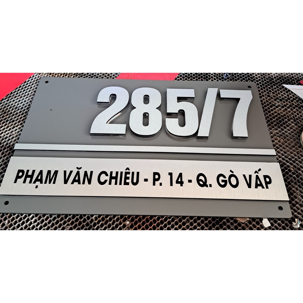 Bảng số nhà alu cao cấp, số nhà nổi chất liệu ngoài trời, sản xuất theo yêu cầu