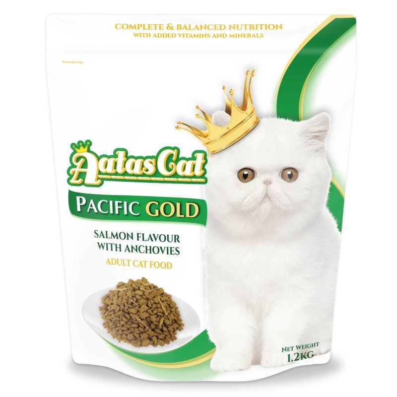 Hạt Cho Mèo AATAS CAT GOLD DRY Mix Cá Cơm Sấy 1.2kg
