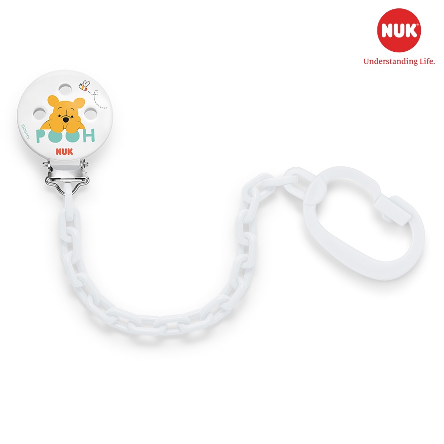 Dây đeo ti giả NUK nhựa Tritan thân thiện cho bé 0-36 tháng siêu nhẹ nhiều họa tiết 220mm Homedy Kids