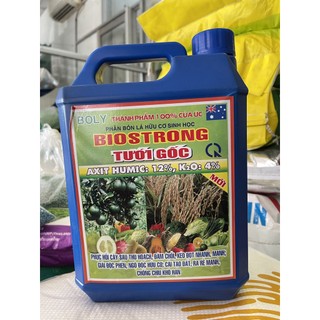 Phân bón lá hữu cơ sinh học biostrong phục hồi cây sau thu hoạch, đâm chồi, phát tược 5 lít