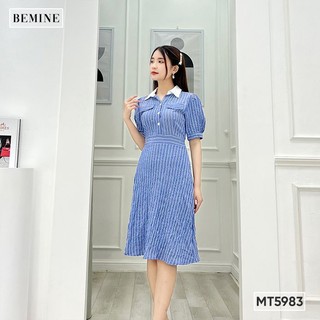 Đầm cổ phối ngực túi giả BEMINE MT5983