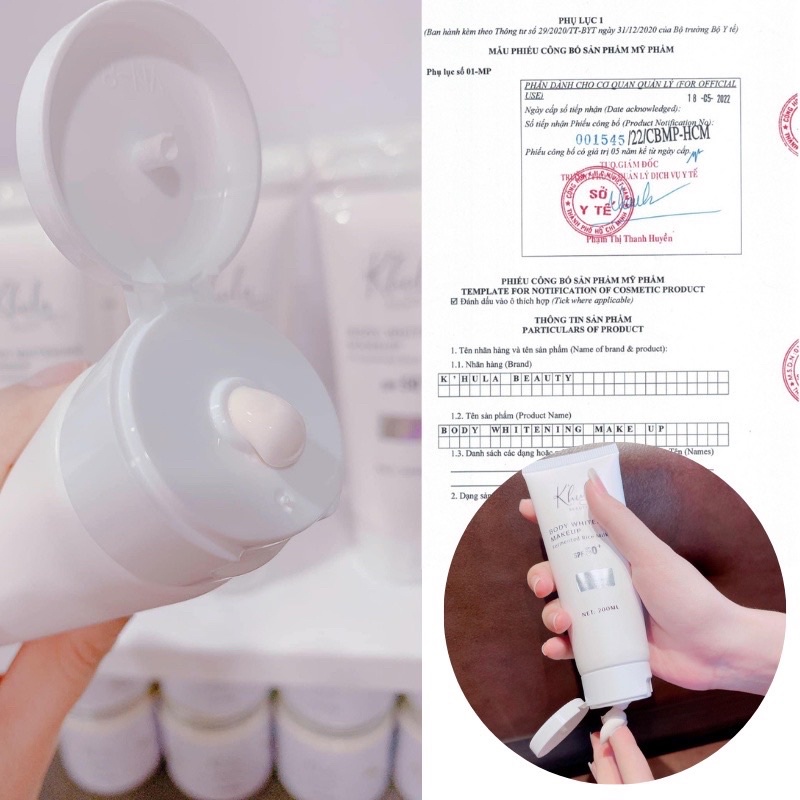 KEM MAKEUP BODY DƯỠNG DA 2IN1