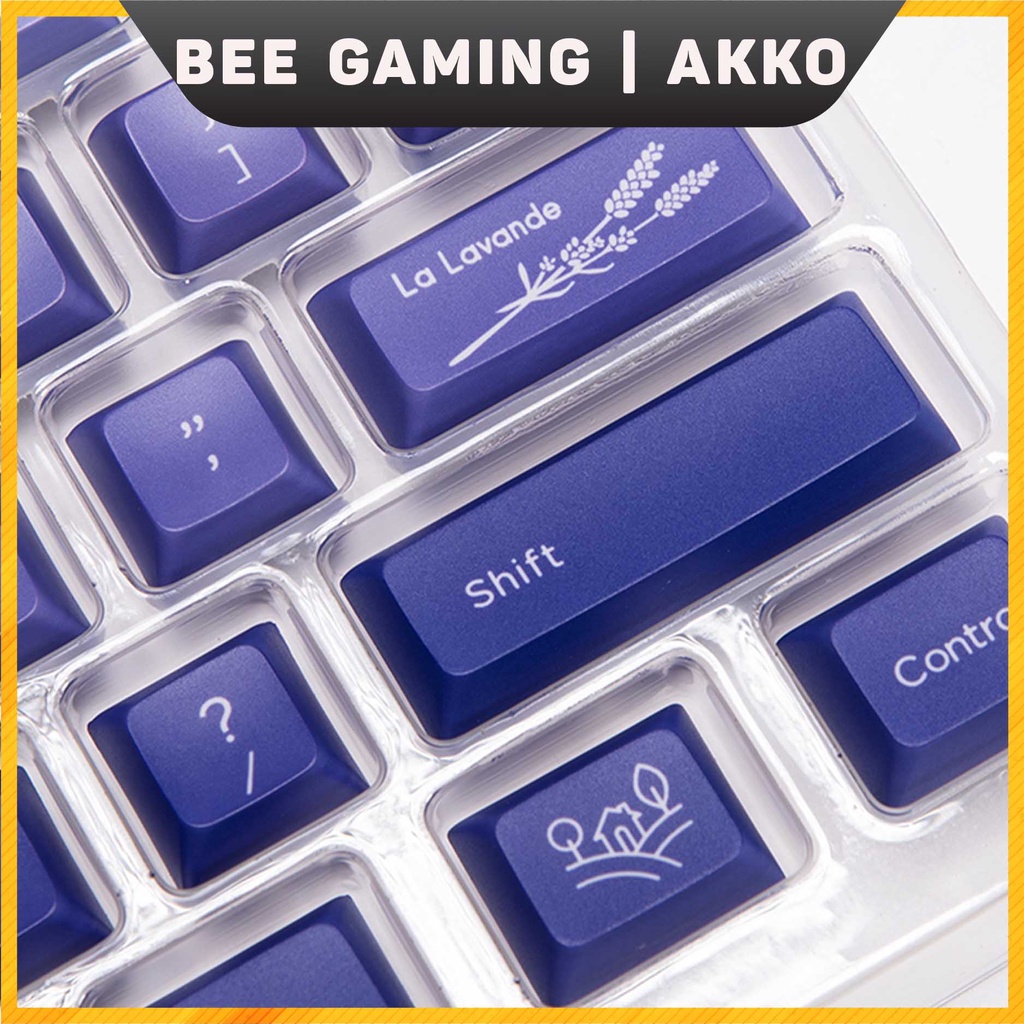 Bộ keycap chính hãng AKKO Provence (PBT Double-Shot / JDA profile / 127 nút)