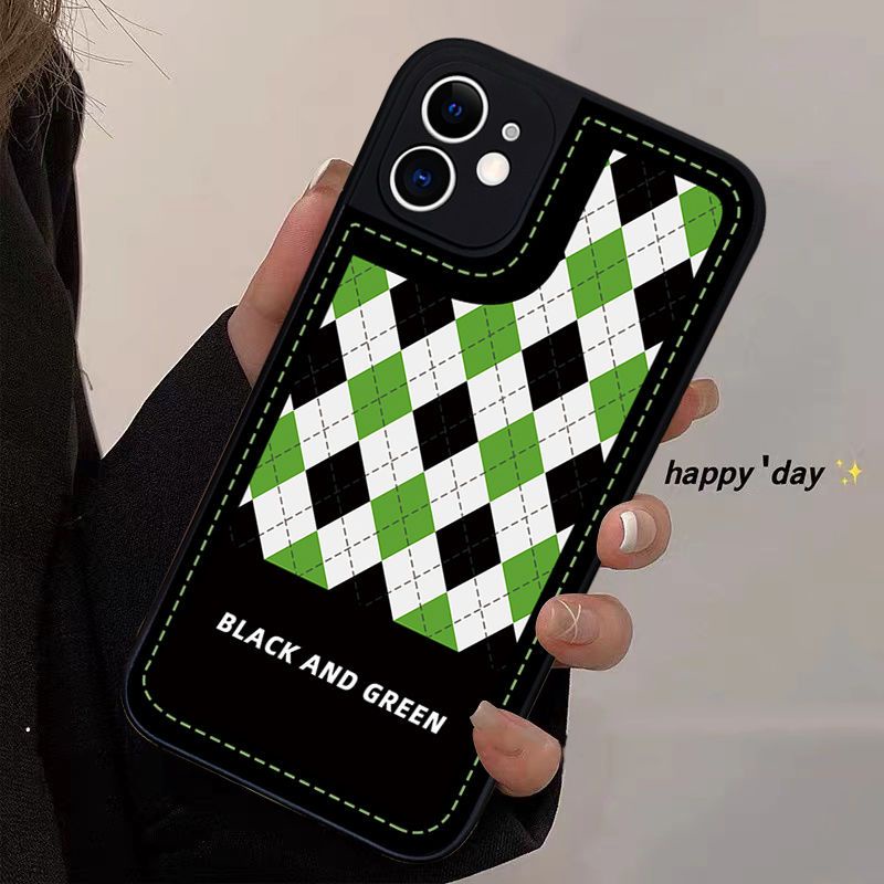 Ốp Điện Thoại Mềm Chống Sốc Toàn Diện Vân Kim Cương Cho iPhone 12 11 xs 14Plus 67 xr 13Promax 8piPhone14