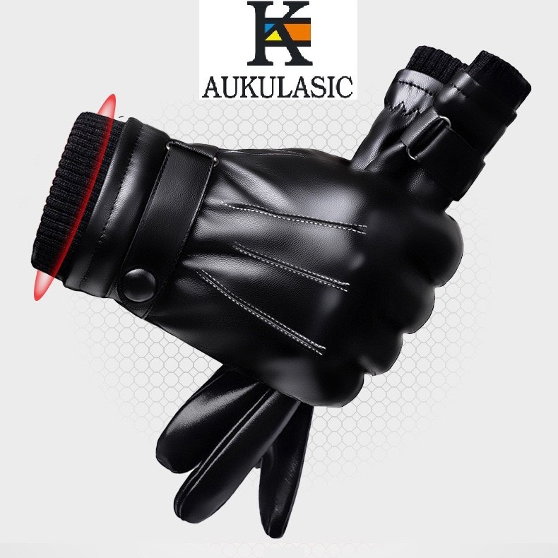 Găng tay chống nắng cảm ứng điện thoại chống nước lót nỉ lông cực ấm AUKULASIC AUGTCL&(