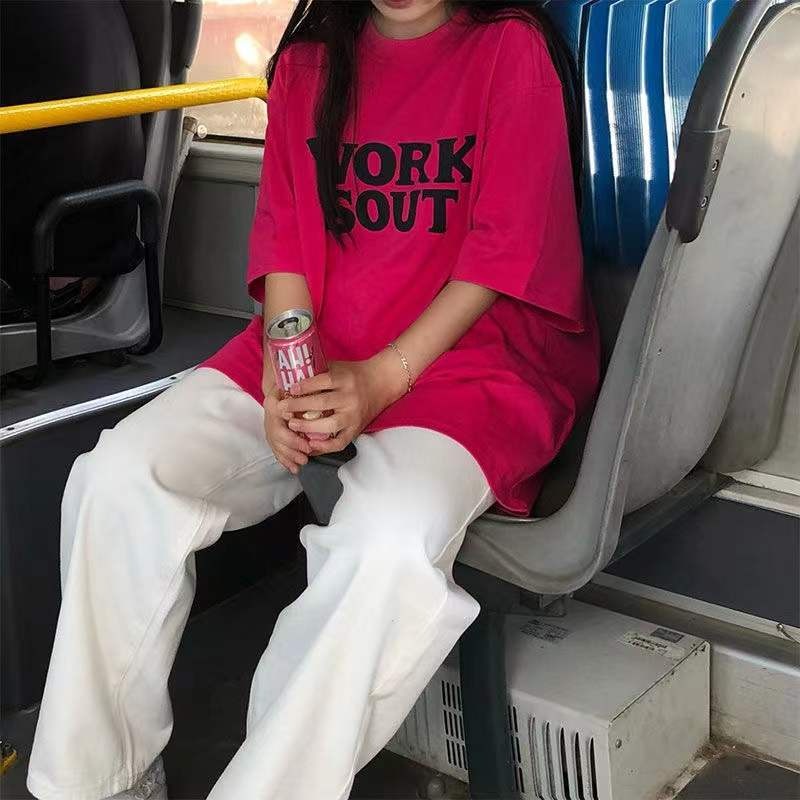 NRVP Áo Thun Unisex Mùa Hè Dáng Suông Tay Cộc Phong Cách Hàn Quốc Cho Nam Nữ