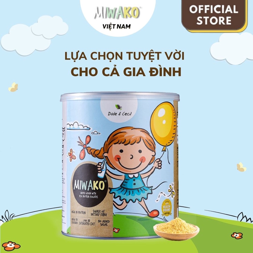 Sữa Hạt Thực Vật Hữu Cơ MIWAKO Vị Gạo Hộp 700g x 3 Hộp (2.1kg) - Miwako Official Store