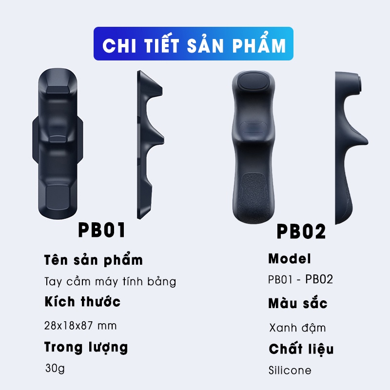 Giá đỡ tay cầm máy tính bảng táo tablet SIDOTECH PB01 / PB02 dán trực tiếp mặt sau giúp cầm nắm chơi game thoái mái