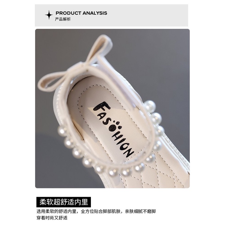 CALOBABYSIÊU KHUYẾN MÃIGiày Sandal Cao Su PU Hở Ngón Cột Dây Thời Trang Xuân Thu 2023 Cho Bé Gái NZ5E