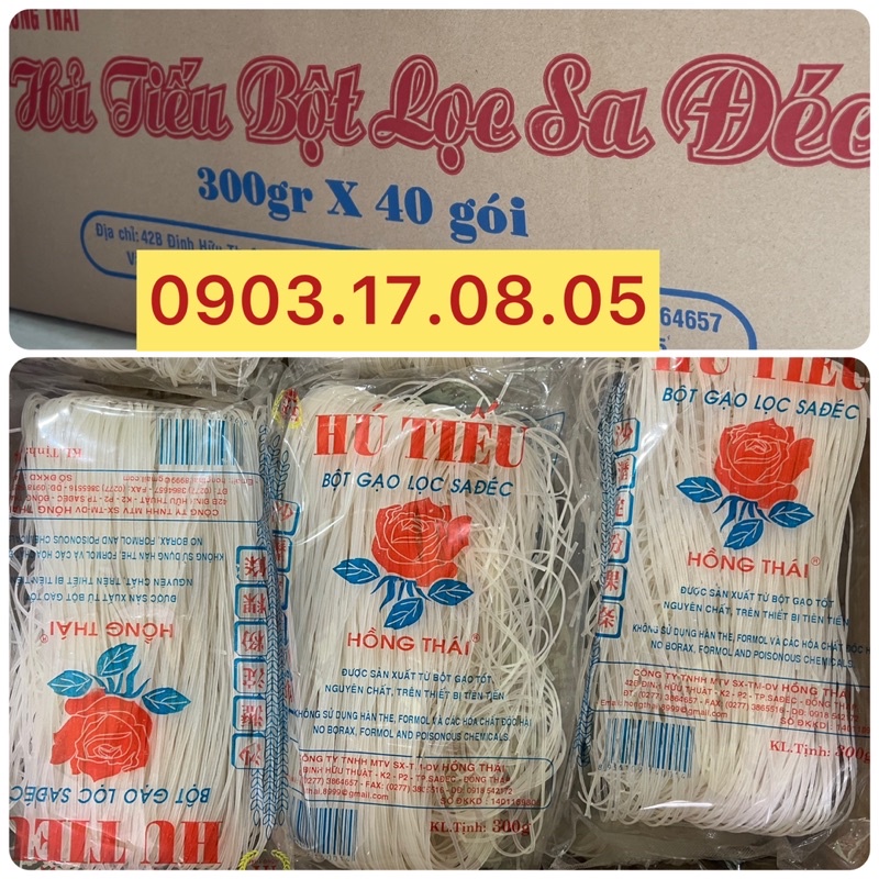 Hủ tíu bột gạo lọc Sa Đéc Hồng Thái-Gói(300gr)
