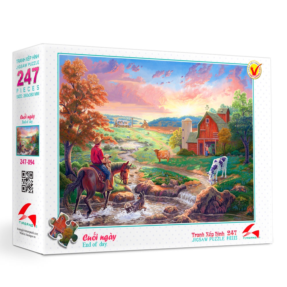 Tranh xếp hình Tia Sáng Jigsaw Puzzle 247 mảnh phát triển trí tuệ cho bé - Cuối ngày - MSP: 247-094