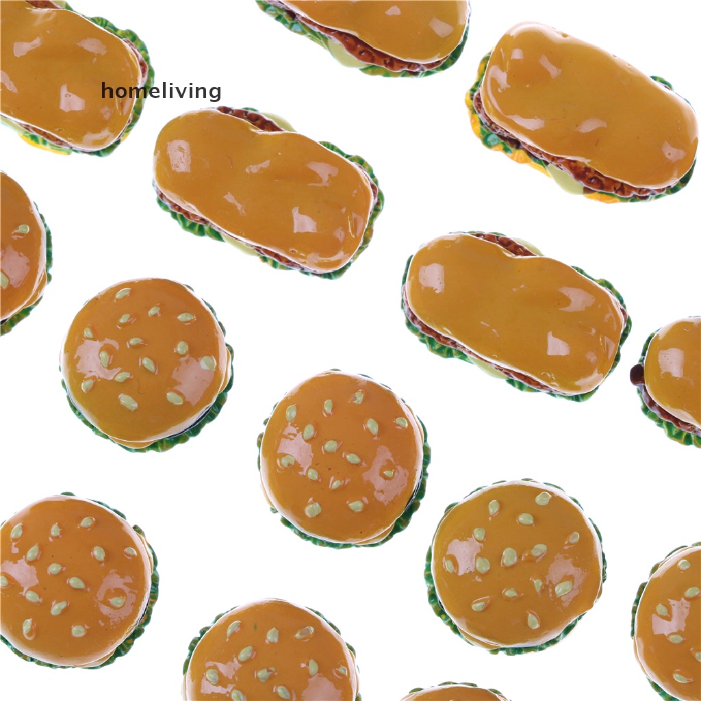 Set 2 Mô Hình Bánh Hamburger Đồ Chơi Cho Nhà Búp Bê