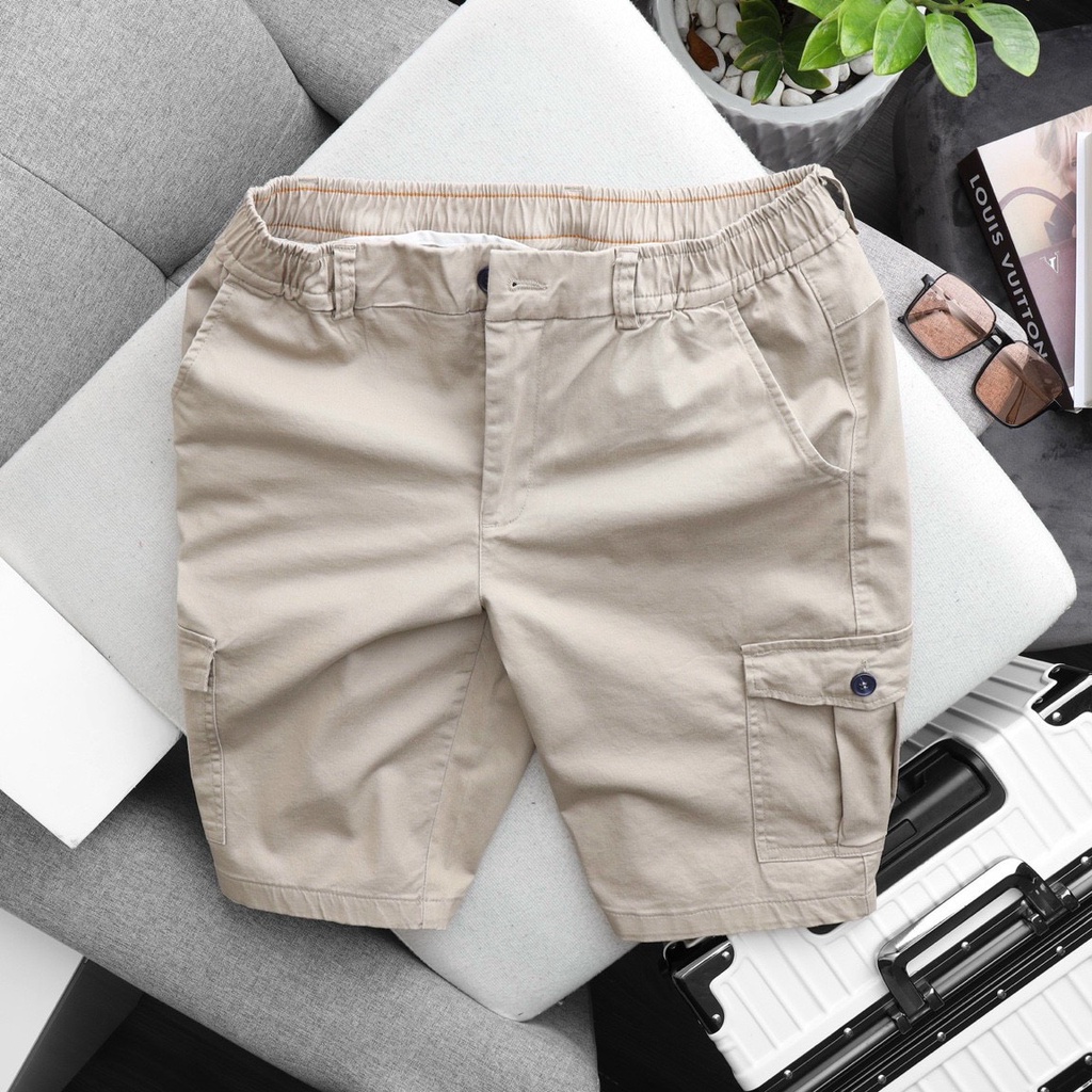BIGSIZE - Quần short kaki nam túi hộp thời trang form bigsize 70kg - 130kg