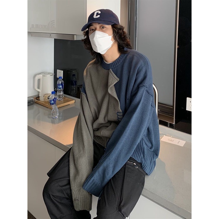 Áo Sweater Dệt Kim Thiết Kế Dáng Rộng Phong Cách Retro Mỹ Thời Trang Thu Đông Hàng Mới 2022