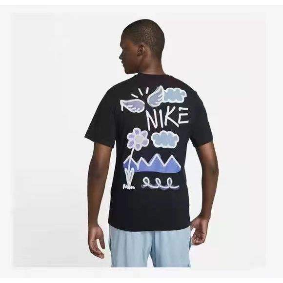 Áo Thun Cotton Thoáng Khí Dáng Rộng In Họa Tiết Graffiti Thời Trang Mùa Hè Cho Nam Và Nữ