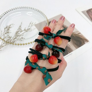 Dây Cột Tóc Hình Quả Cherry Đơn Giản Xinh Xắn