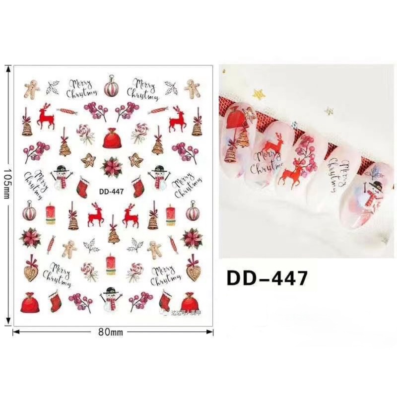 Sticker noel trang trí nails