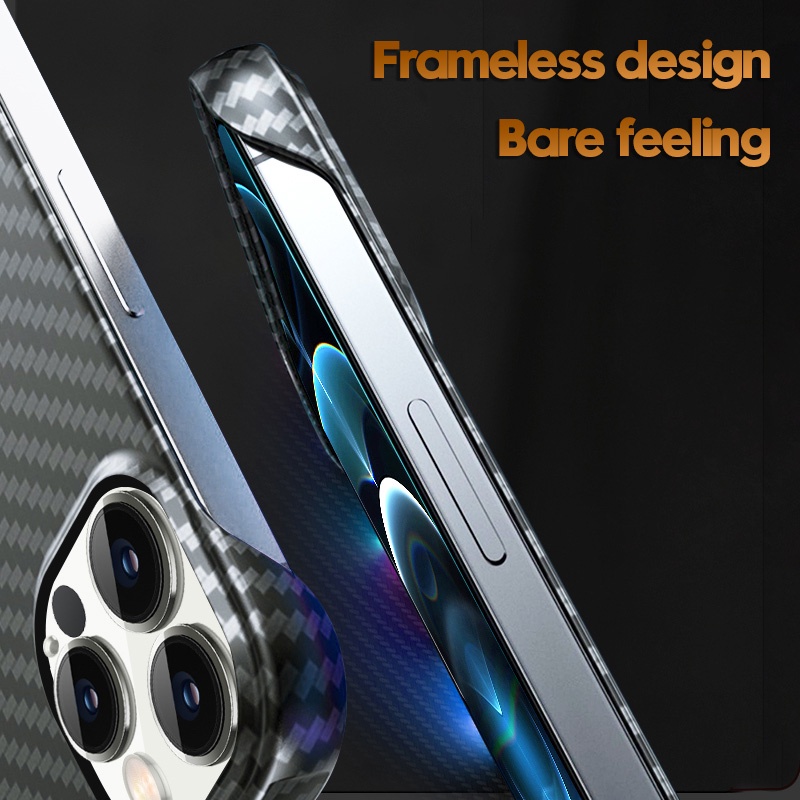 Ốp Điện Thoại Sợi Carbon Siêu Mỏng Mặt Nhám Không Viền Cho iPhone 14 Pro Max 13 12 Mini 11 Pro Max Phone 13 ProMax
