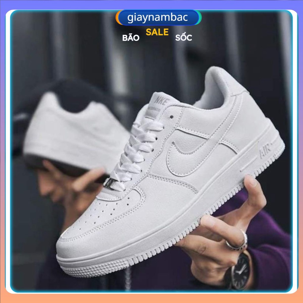 Giày AF1 Nike_Trắng Nam, Nữ, Giày Nike_Air Foce 1 Full White Đủ Box Bill