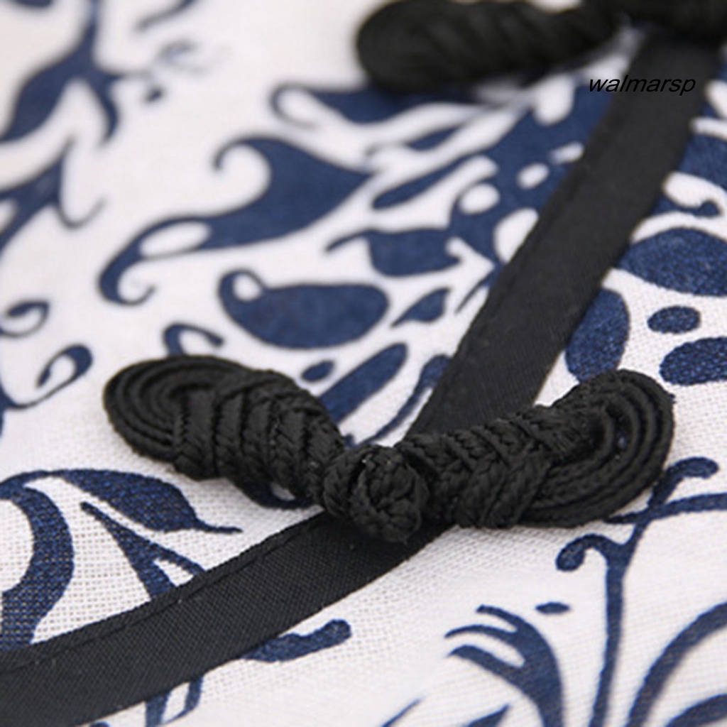 Bộ Sườn Xám Họa Tiết Sứ Trắng Xanh Thoáng Khí Thời Trang Mùa Xuân Cho Thú Cưng