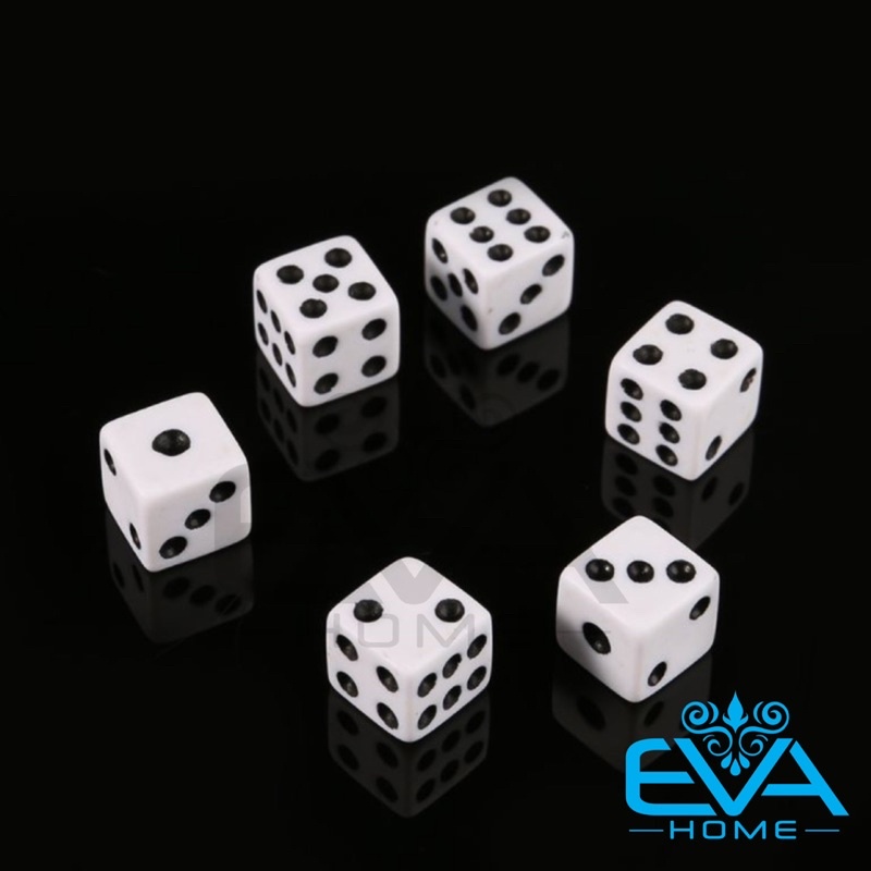 Bộ 5 Viên Xúc Xắc Lắc Xí Ngầu Cạnh Vuông Size 8mm