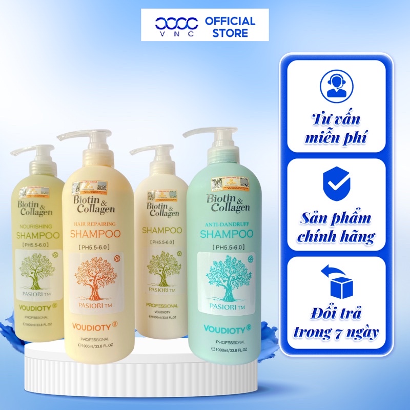 Cặp dầu gội xả VOUDIOTY Anti-Dandruff Shampoo 500ml phục hồi và kích thích mọc tóc