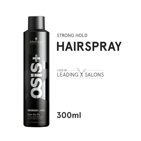 Keo xịt tóc giữ nếp siêu cứng SCHWARZKOPF SESSION LABEL SUPER DRY FIX 500ML