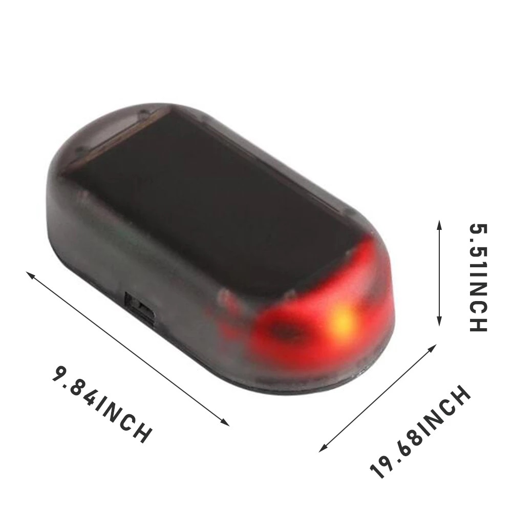 Đèn Chống Trộm Năng Lượng Mặt Trời Cho Xe Ô Tô, Xe Máy, Hỗ Trợ Sạc USB, Tiện Dụng