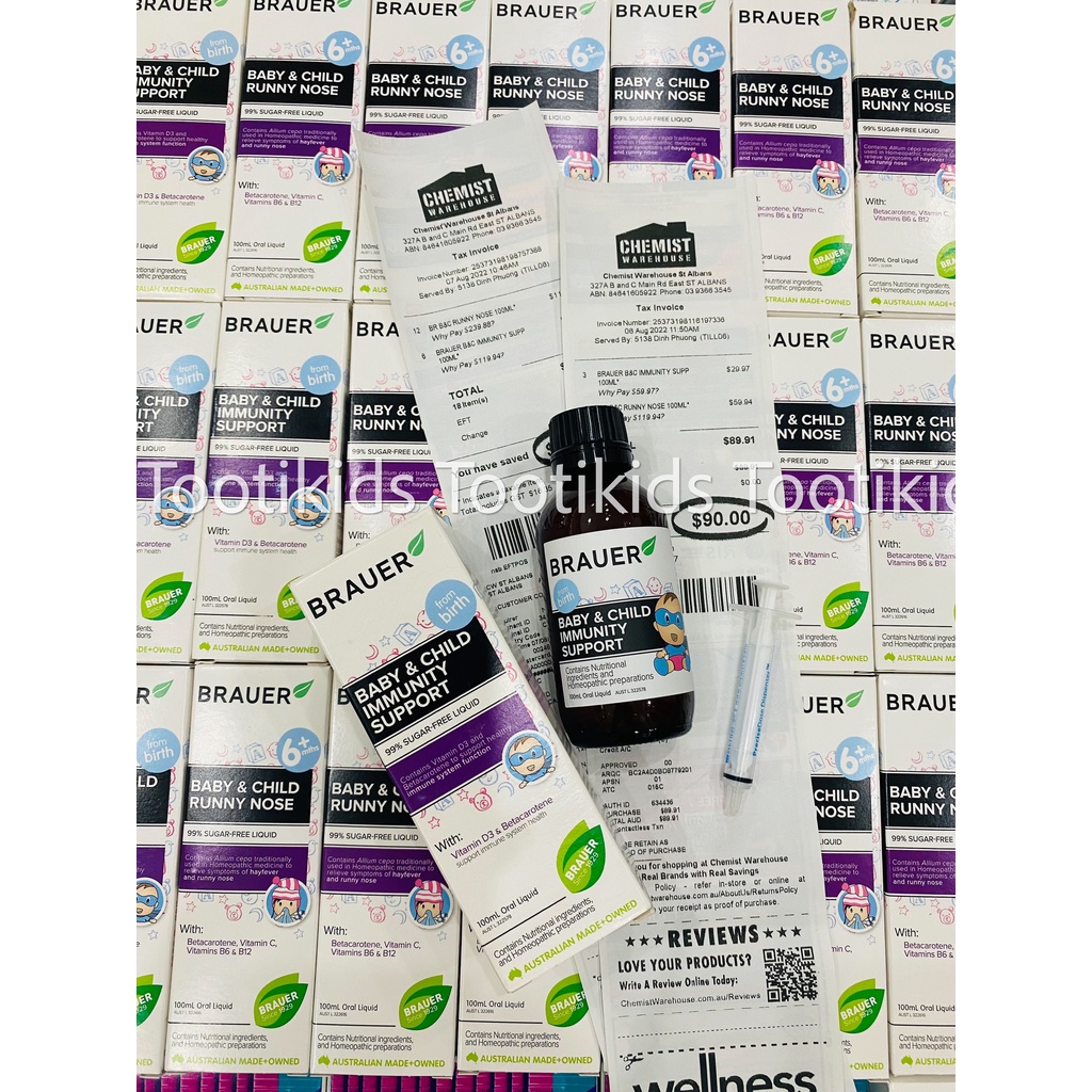 Brauer Immunity Support Tăng đề kháng cho bé - hàng Úc đủ BILL