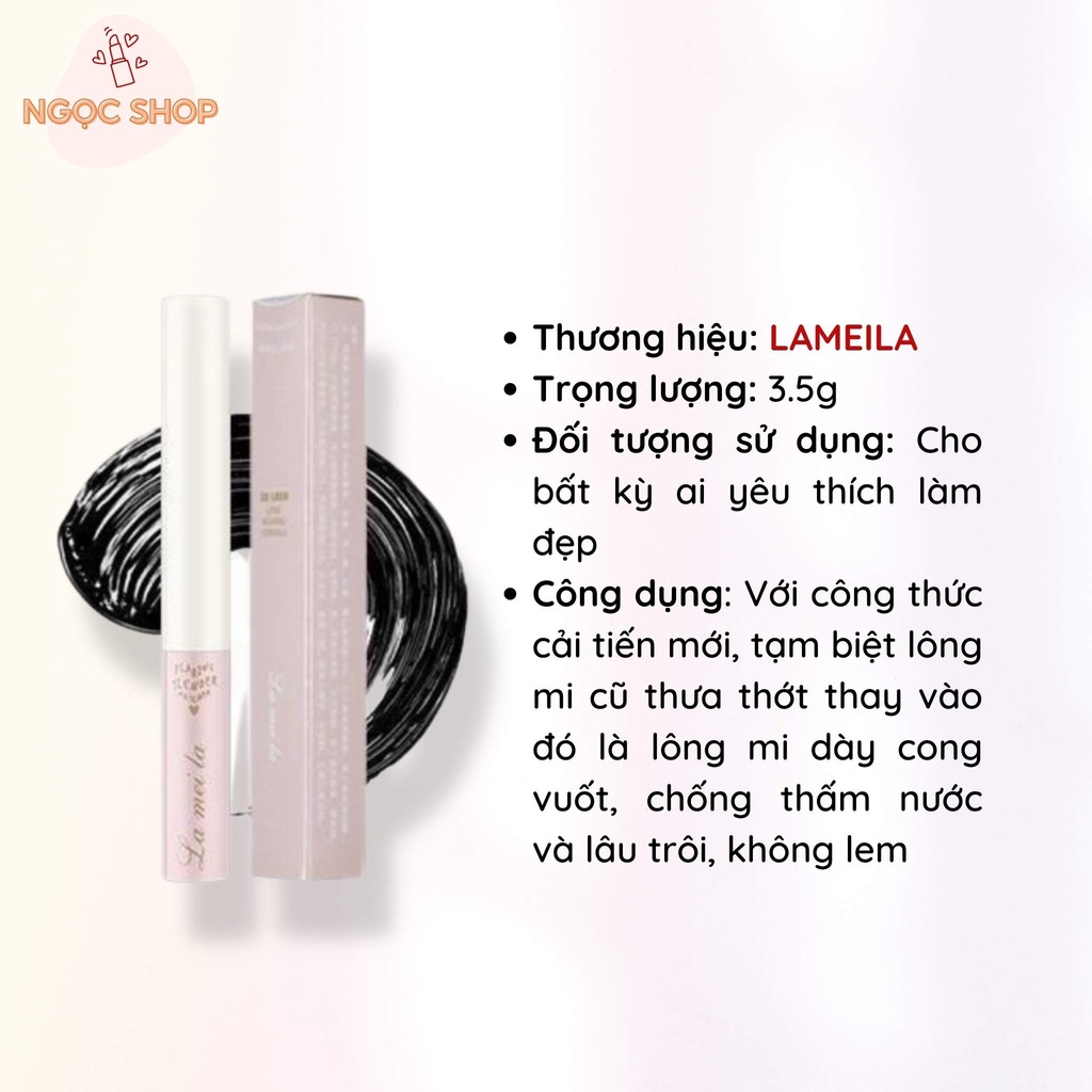 Mascara Siêu Mảnh Tơi Mi Lameila Skinny Microcara Vỏ Hồng 3.5g
