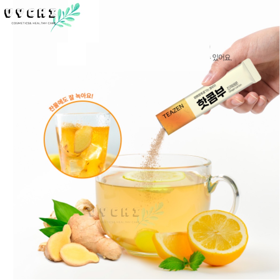 Trà Teazen Kombucha chanh gừng nhập khẩu Hàn Quốc