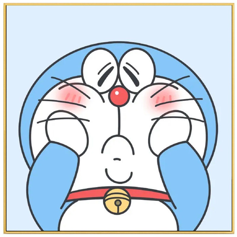 Tranh Sơn Dầu diy Họa Tiết Doraemon Dễ Thương Để Trang Trí Phòng Bé