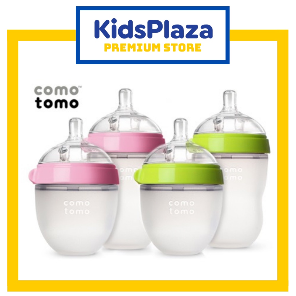 Bình Sữa Comotomo Silicon Siêu Mềm 150ml/250ml - Chống Đầy Hơi - Kích Thích Bé Ti - TẶNG TAY CẦM CÁNH TIÊN