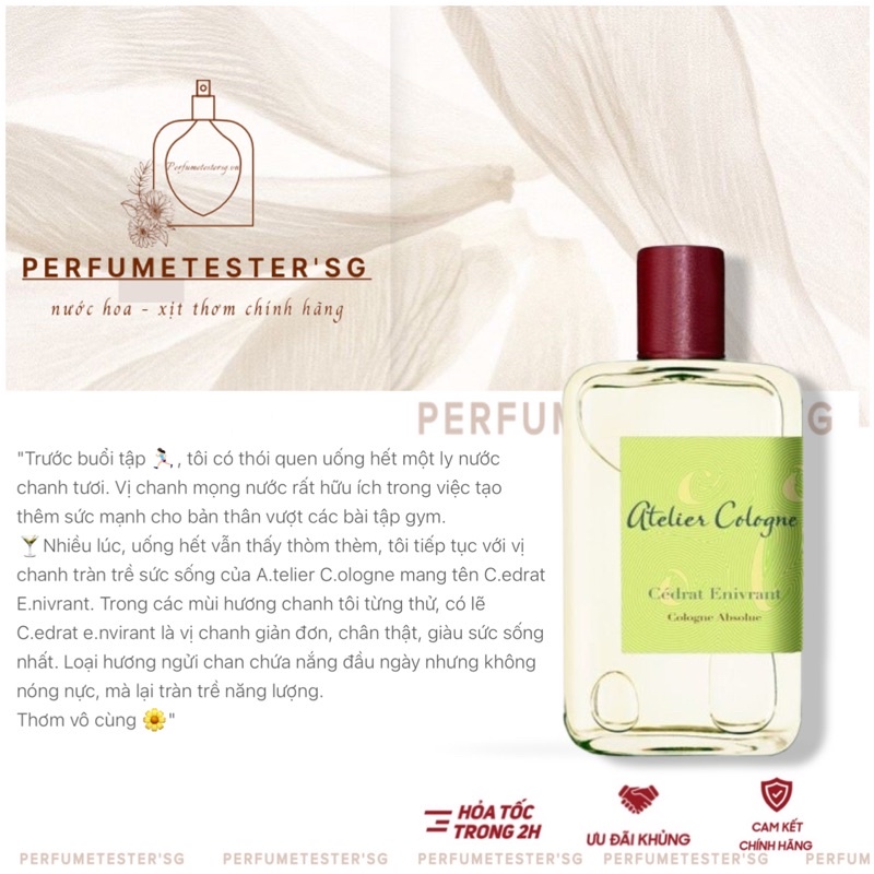 Nước hoa  Atelier Cedrat Enivrant