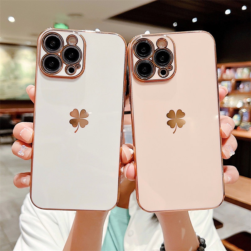 Ốp Điện Thoại Silicon TPU Mạ Điện Sang Trọng Cho iPhone 13 12 11 Pro Max