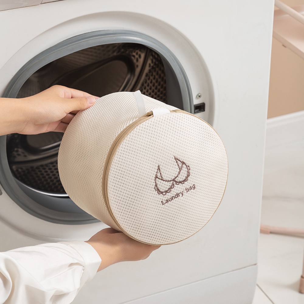 Túi lưới tròn giặt đồ áo lót bra tất chân giữ form áo lót 3 lớp polyester co giãn cao cấp bảo vệ đồ lót bền đẹp