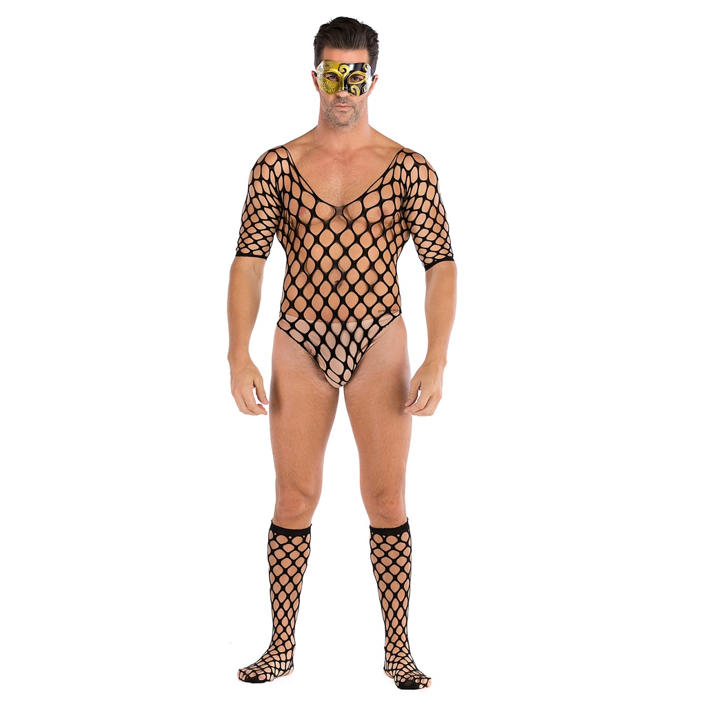 BODYSUIT NAM LƯỚI (QUẦN LIỀN ÁO) - BAO GỒM VỚ - A043