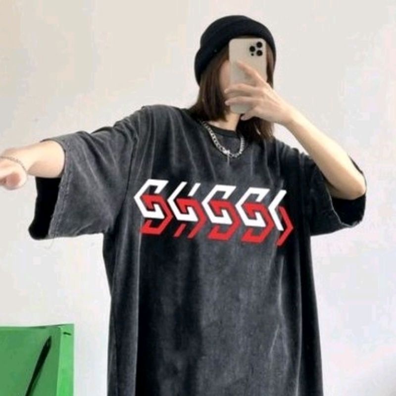 Áo Thun Loang wash xám gucci / Áo thun cotton gucci wash xám.