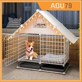 [FREESHIP ❤️] Tấm Ghép Lồng Quây, Chuồng Quây Cho Thú Cưng Chó Mèo - Mẫu Chuồng Thú Cưng Có Mái Che -Tặng Kèm Chốt
