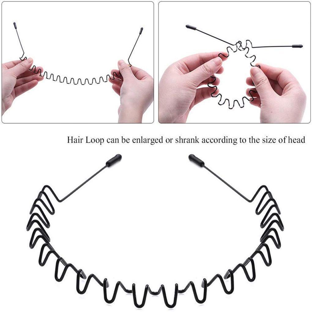 Set 6 Băng Đô Kim Loại Co Giãn Tạo Kiểu Tóc Thời Trang Unisex