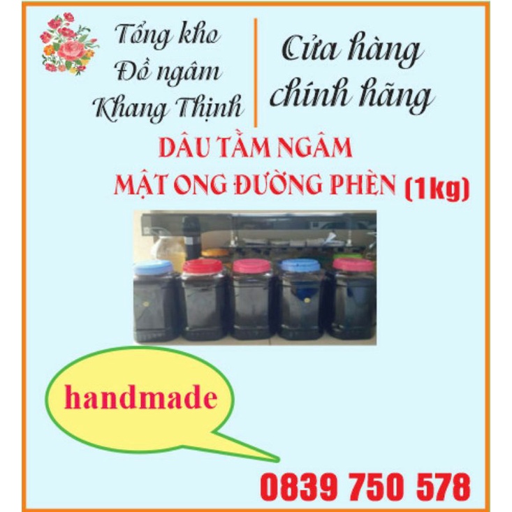 Dâu tằm ngâm Đường Phèn hũ 1kg.nguyên chất.có cả cái.